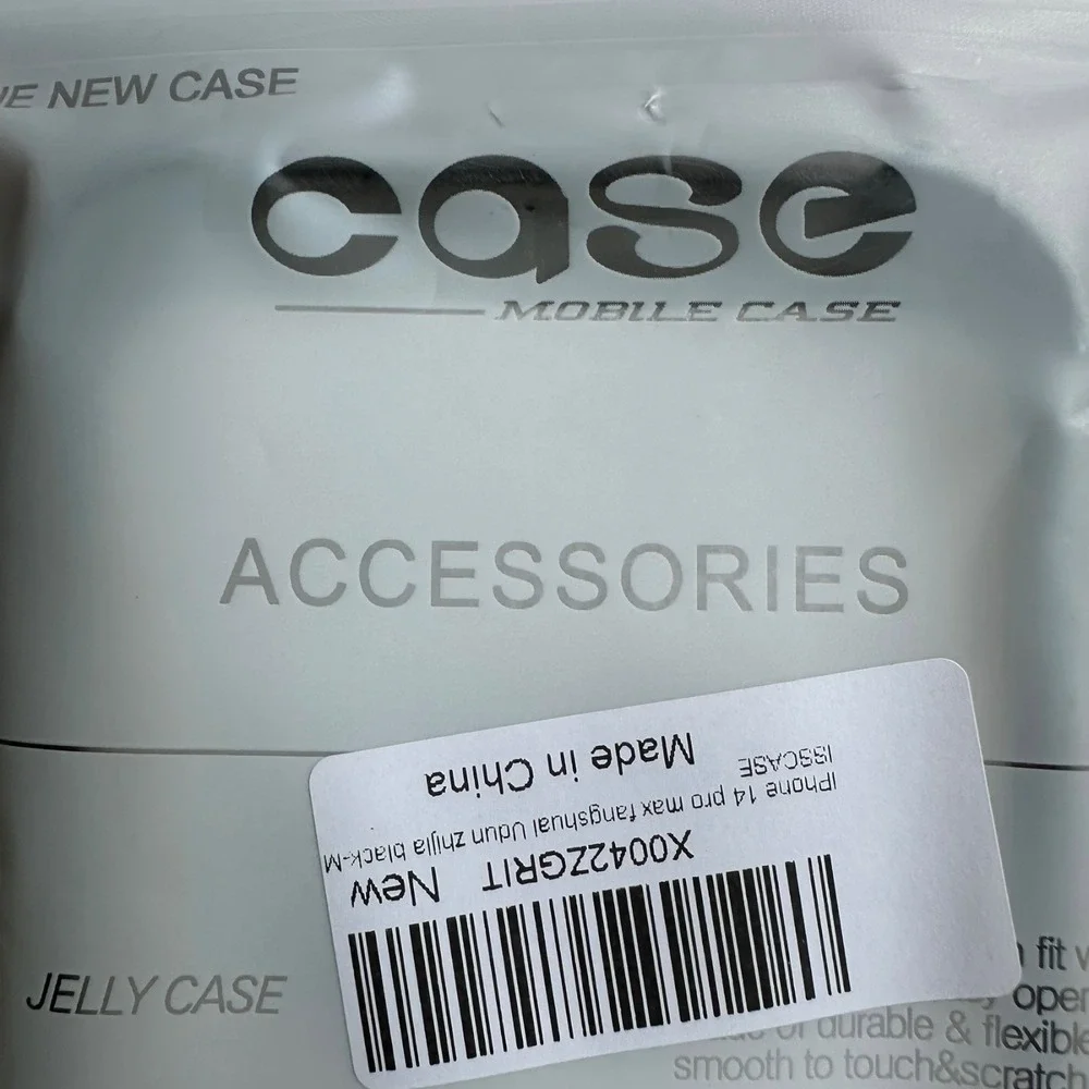 Mobile Case iPhone 14 Pro Max Clear Protective Cover‎ with Ring Holder Black